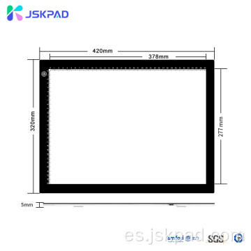 Caja de luz de seguimiento de plantilla de dibujos animados JSKPAD